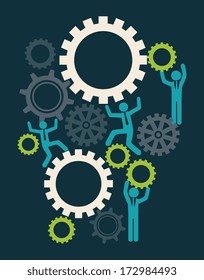 teamwork design over blue  background vector illustration 