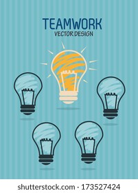 teamwork design over blue   background vector illustration 
