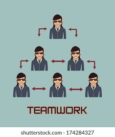 teamwork design over  blue   background vector illustration 