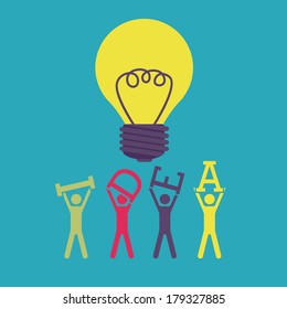 teamwork design over blue   background vector illustration 