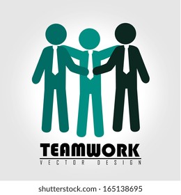 teamwork design over gray background vector illustration