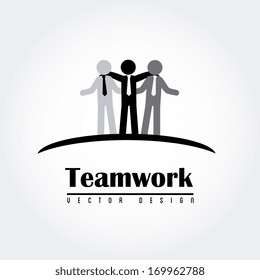 teamwork design over gray  background vector illustration 