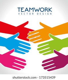 teamwork design over  gray  background vector illustration 