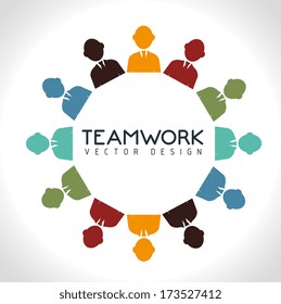 teamwork design over   gray  background vector illustration 