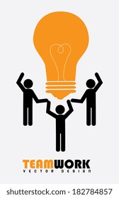 Teamwork design over gray background, vector illustration