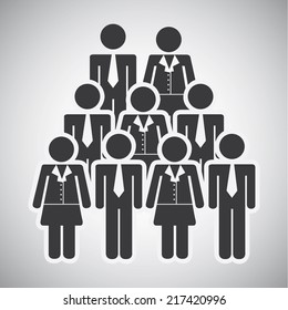 teamwork design over gray  background vector illustration