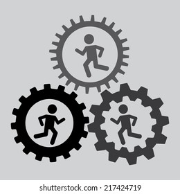 teamwork design over  gray background vector illustration