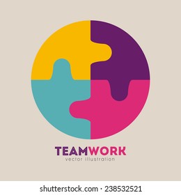Teamwork design over gray background,vector illustration.