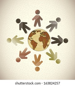 teamwork design over pattern background vector illustration 