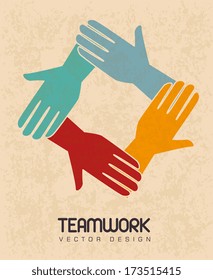 teamwork design over  pink  background vector illustration 