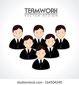 teamwork design over white background vector illustration