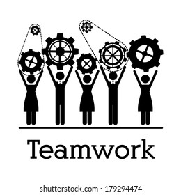 teamwork design over white   background vector illustration 