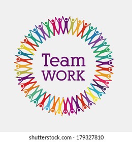 teamwork design over  white  background vector illustration 