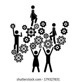teamwork design over white   background vector illustration 