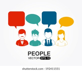 Teamwork design over white background, vector illustration
