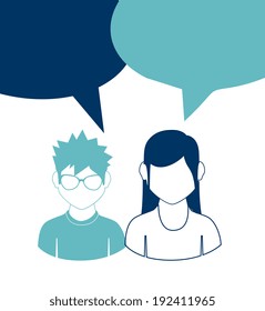 Teamwork design over white background, vector illustration