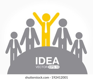 Teamwork design over white background, vector illustration