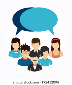 Teamwork design over white background, vector illustration