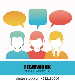Teamwork design over white  background, vector illustration