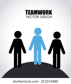 Teamwork design over white background, vector illustration