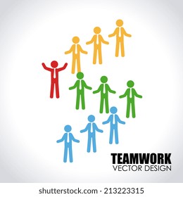 Teamwork design over white background, vector illustration