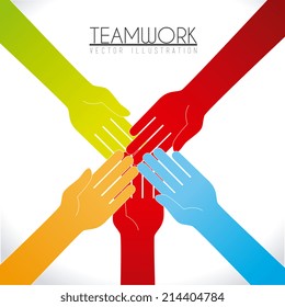 Teamwork Design Over White Background Vector Stock Vector (Royalty Free ...