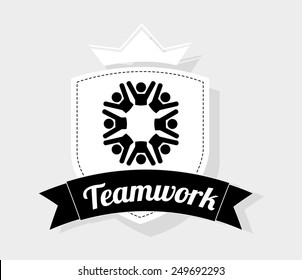 Teamwork design over white background vector illustration