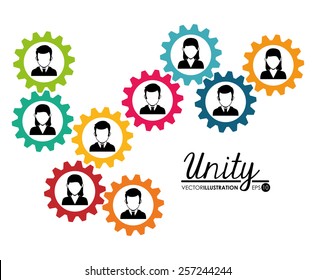 Teamwork design over white background, vector illustration.