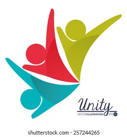 Teamwork design over white background, vector illustration.