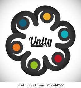 Teamwork design over white background, vector illustration.