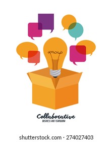 Teamwork design over white background, vector illustration