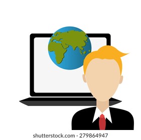 Teamwork design over white background, vector illustration.