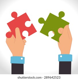 Teamwork design over white background, vector illustration.