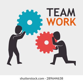 Teamwork design over white background, vector illustration.