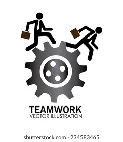 Teamwork design over white background,vector illustration.