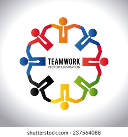 Teamwork Design Over White Background Vector Stock Vector (Royalty Free ...