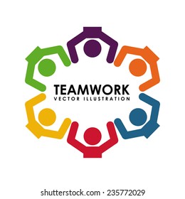 teamwork  design , vector illustration