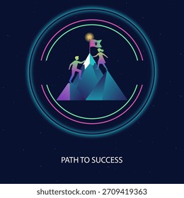 Teamwork and determination lead to achieving goals and reaching the summit