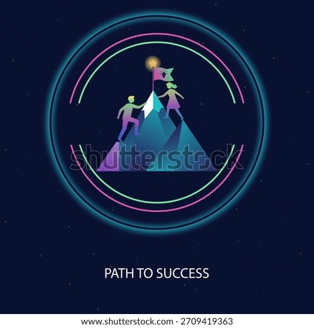 Teamwork and determination lead to achieving goals and reaching the summit