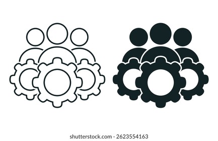 Teamwork development icon. Illustration vector