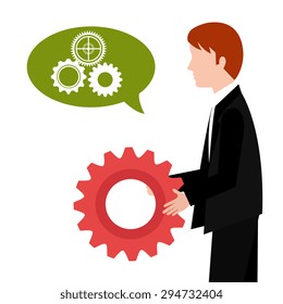 Teamwork digital design, vector illustration eps 10.