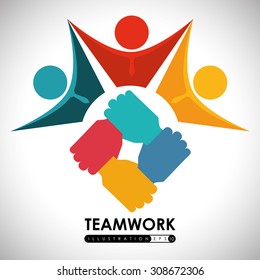 Teamwork Digital Design Vector Illustration 10 Stock Vector (Royalty ...