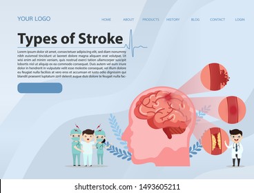 Teamwork of doctors is diagnosing the brain.  Mental health concept. Solving mental problems. Psychotherapy and help.Flat vector illustration.