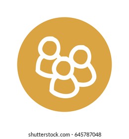 Teamwork doodle symbol