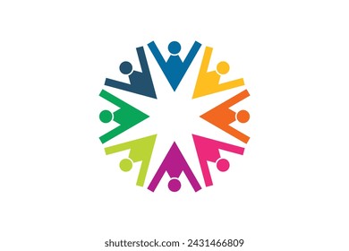 teamwork element design with modern concept