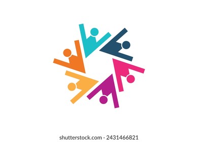 diseño de elementos de trabajo en equipo con concepto moderno