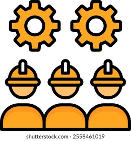 Teamwork Filled Style Icon Design