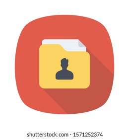 Teamwork flat icons for account  & folder 