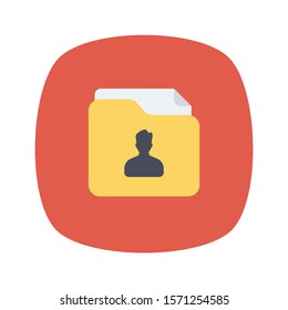 Teamwork flat icons for account  & folder 