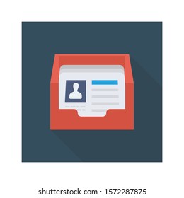 Teamwork flat icons for cabinet  & inbox 